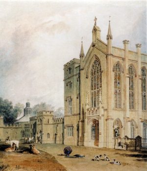 cassiobury-house-1806 South-West Front of Cassiobury House in 1806 (JMW Turner) - Watford Museum